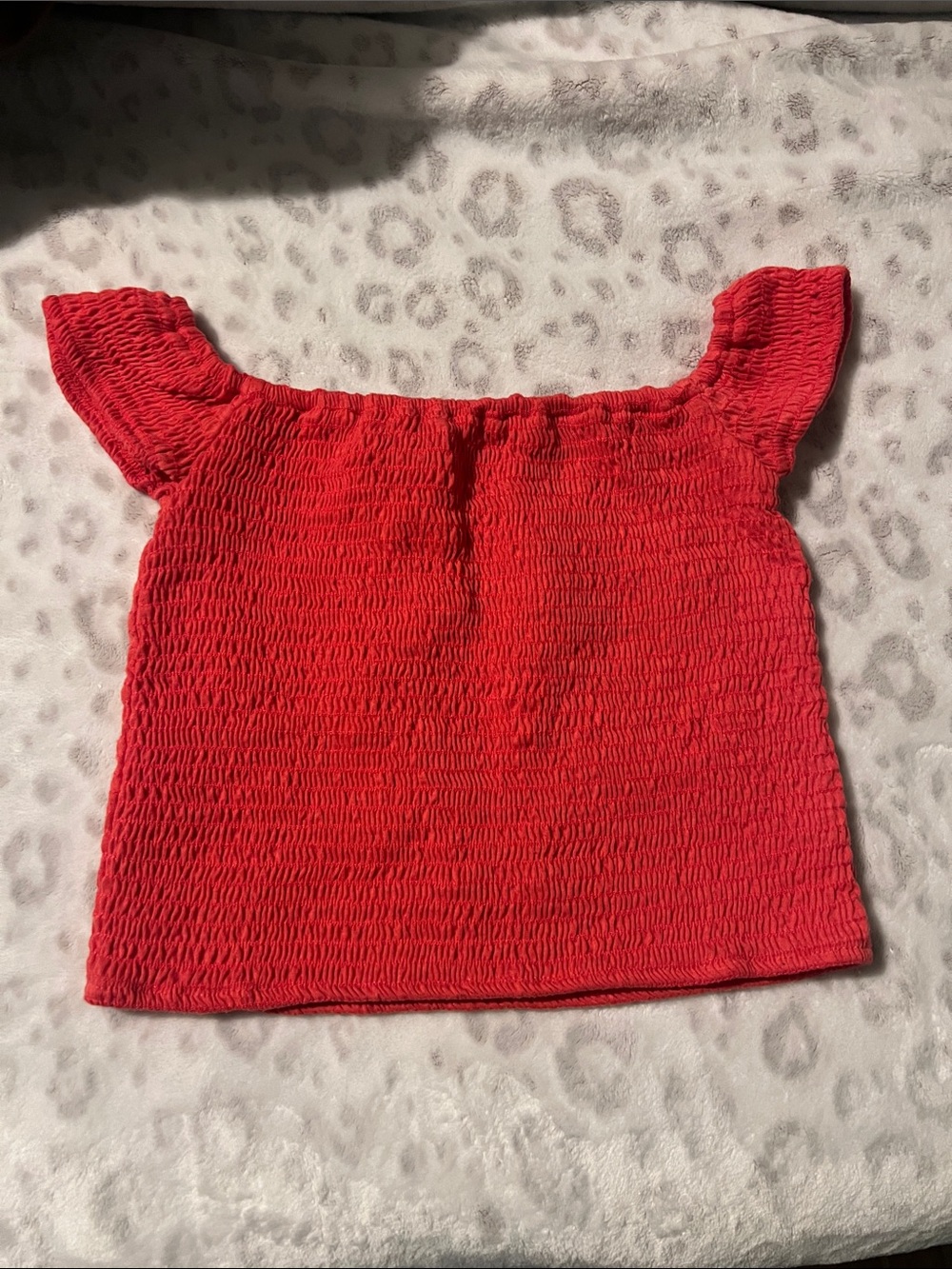 Adam Levine Collection Red Smocked Crop Top
